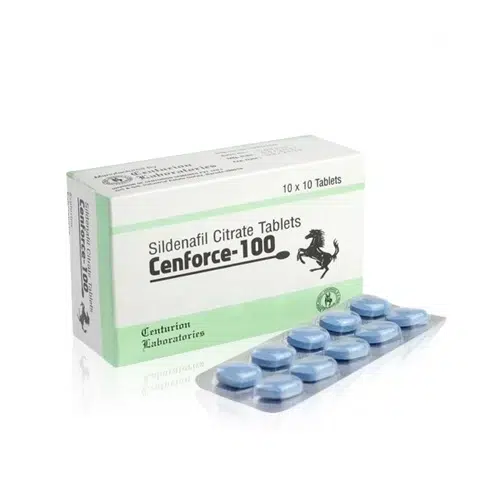 Cenforce-100盒裝斜視圖(含10錠) Cenforce-100威而鋼學名藥10顆盒裝圖